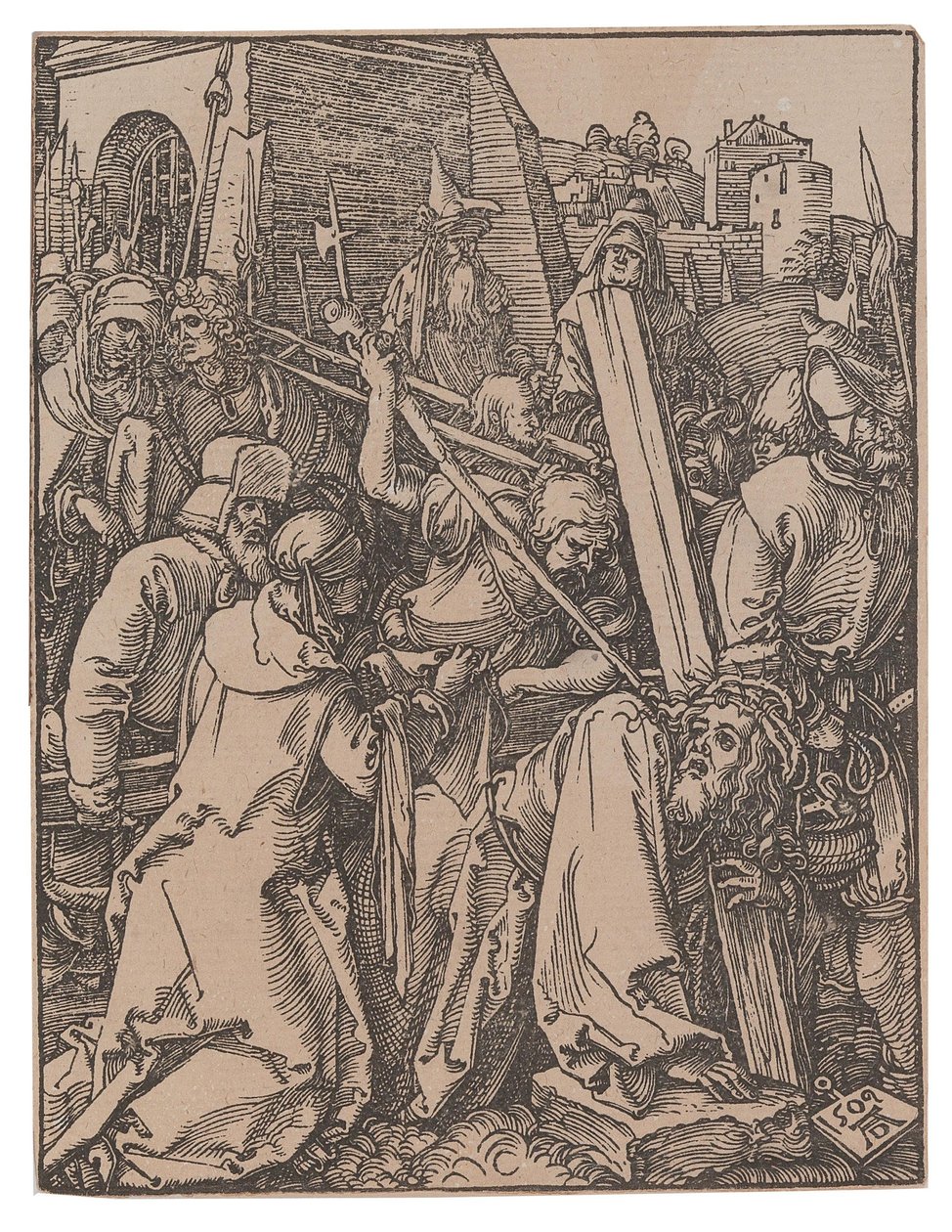 Il trasporto della croce, dalla serie La piccola passione da Albrecht Dürer