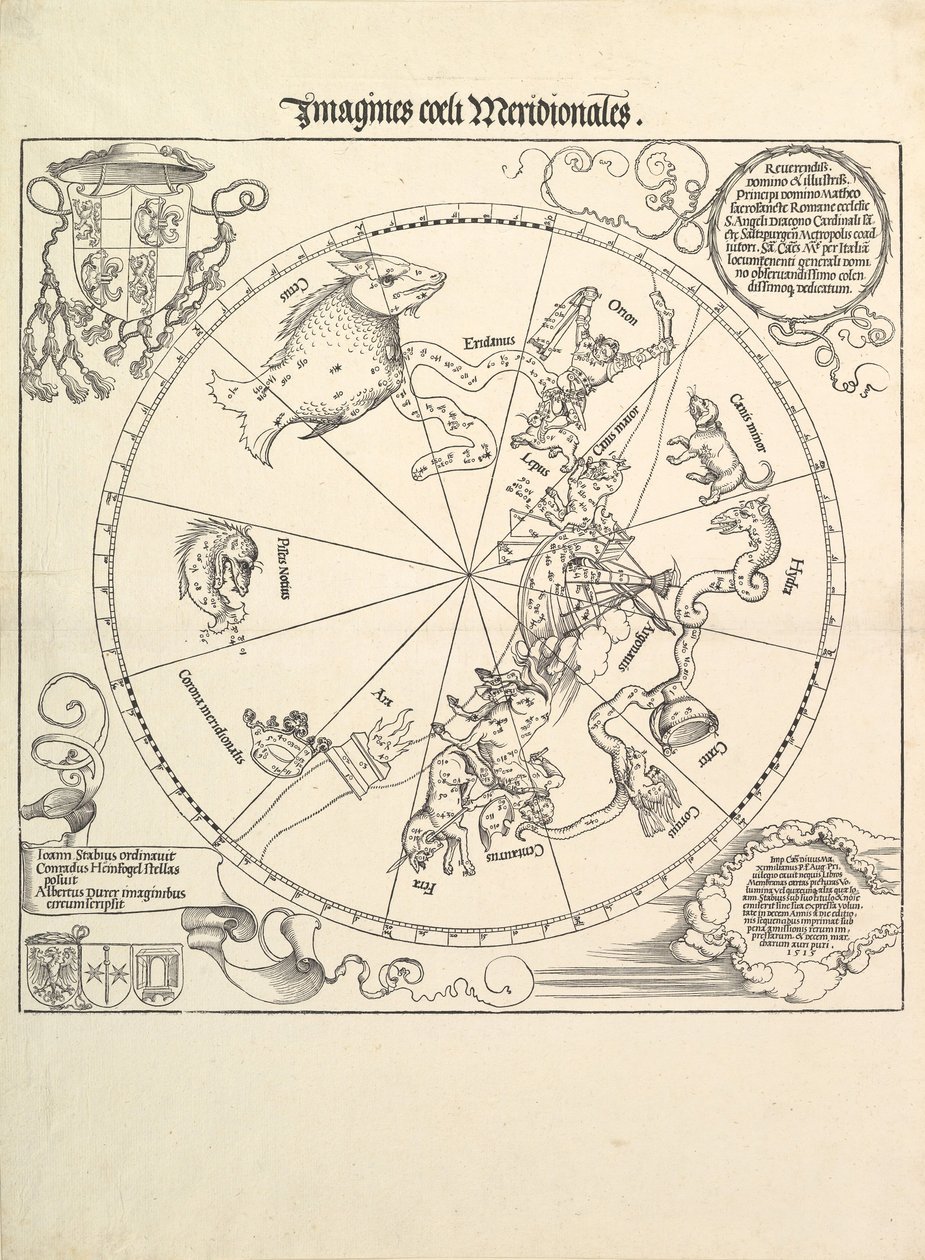 Globo celeste-emisfero meridionale, 1515 da Albrecht Dürer