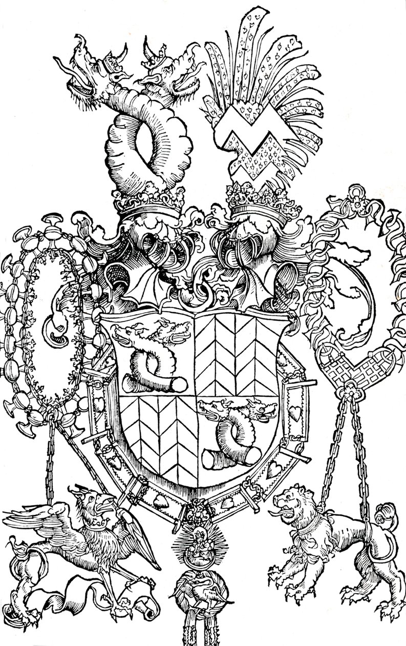 Lo stemma di Florian Waldauf, 1500 1906 da Albrecht Dürer