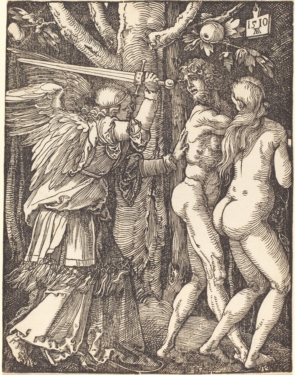 La cacciata dal paradiso, da La piccola passione da Albrecht Dürer