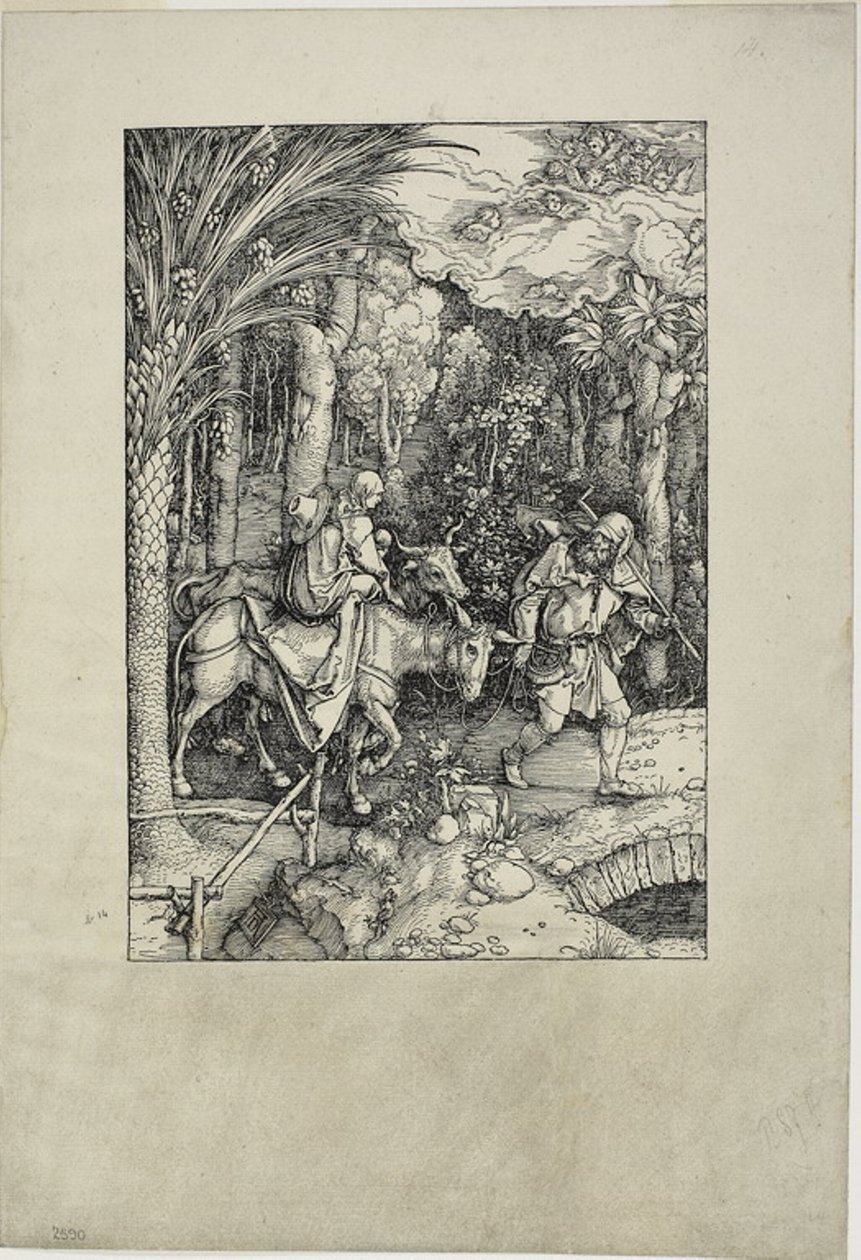 La fuga in Egitto, dalla Vita della Vergine da Albrecht Dürer