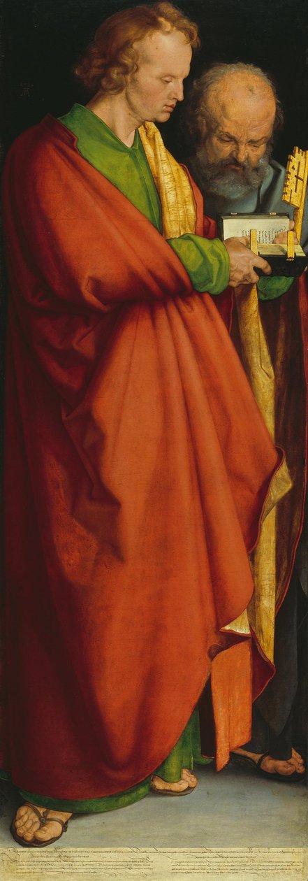 Die vier Apostel: Heilige Johannes und Petrus da Albrecht Dürer