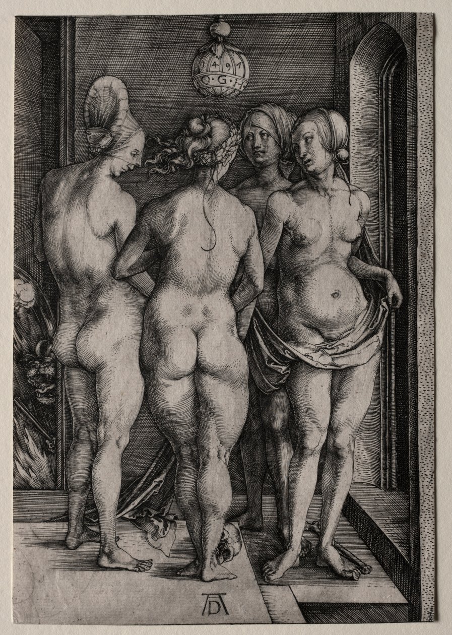 Le quattro streghe, quattro donne nude, 1497 da Albrecht Dürer
