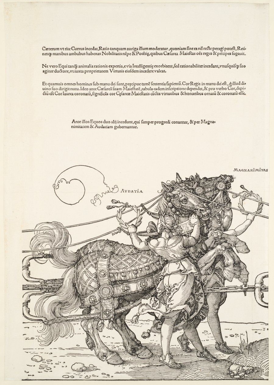 Il grande carro trionfale: Audatia e Magnanimitas da Albrecht Dürer