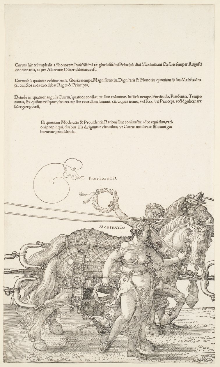 Il grande carro trionfale: Providentia e Moderatio da Albrecht Dürer