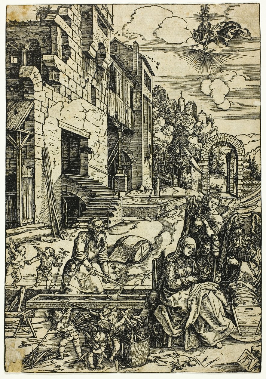 La Sacra Famiglia in Egitto, da La vita della Vergine da Albrecht Dürer