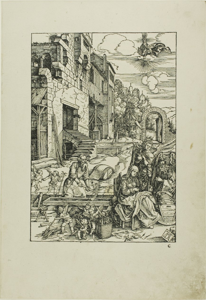 La Sacra Famiglia in Egitto, dalla Vita della Vergine da Albrecht Dürer