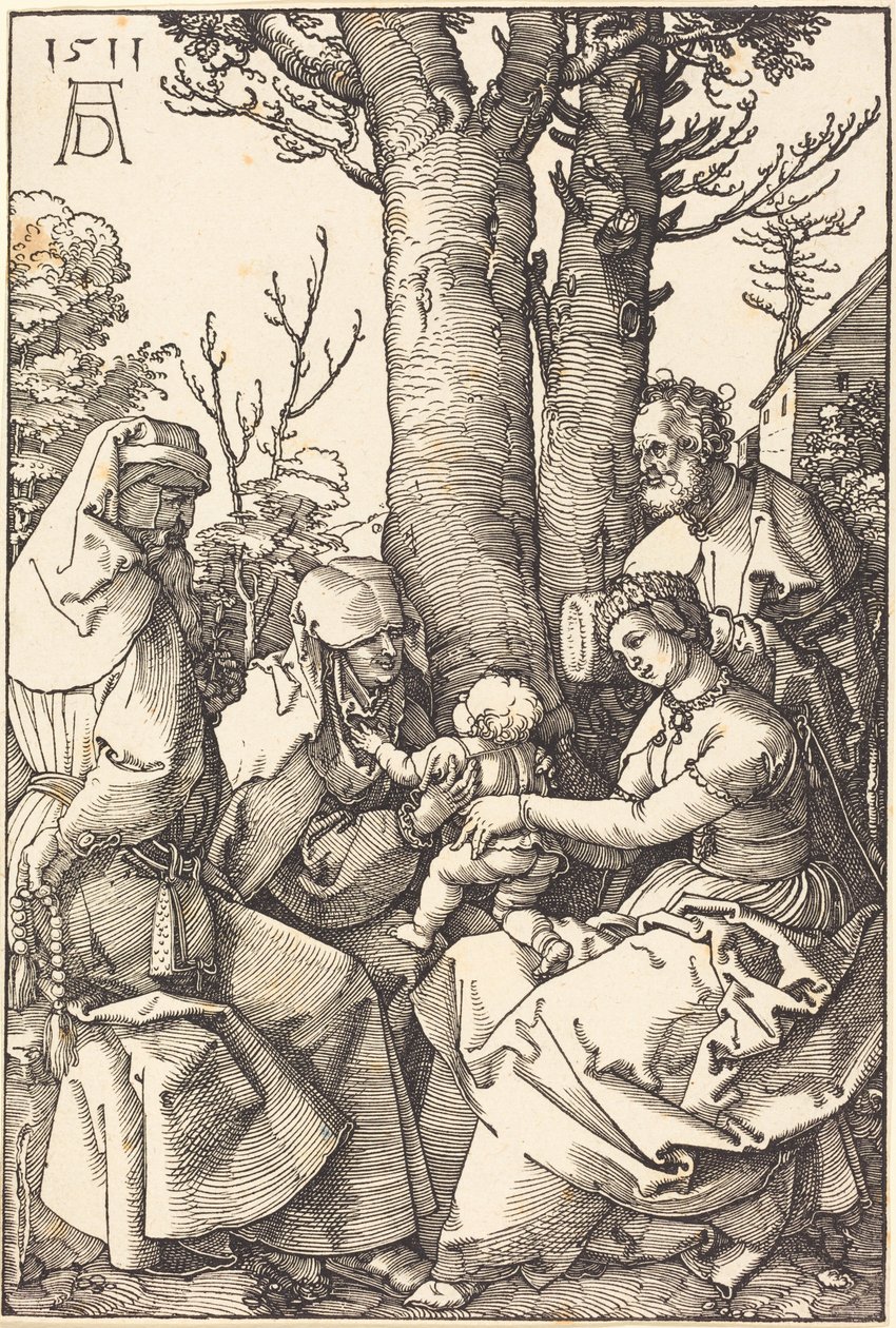 La Sacra Famiglia con Gioacchino e Anna sotto un albero da Albrecht Dürer