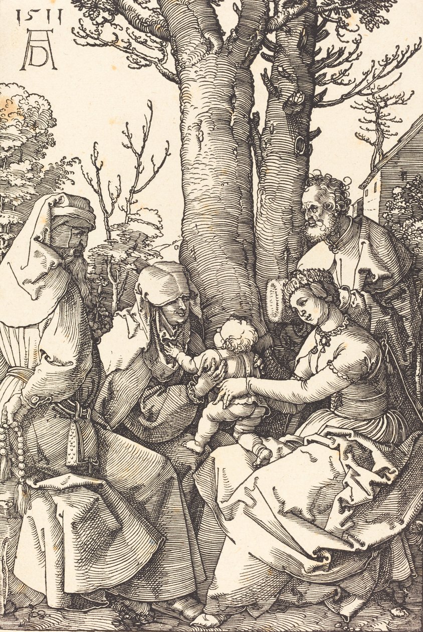 La Sacra Famiglia con Gioacchino e Anna sotto un albero, 1511 da Albrecht Dürer