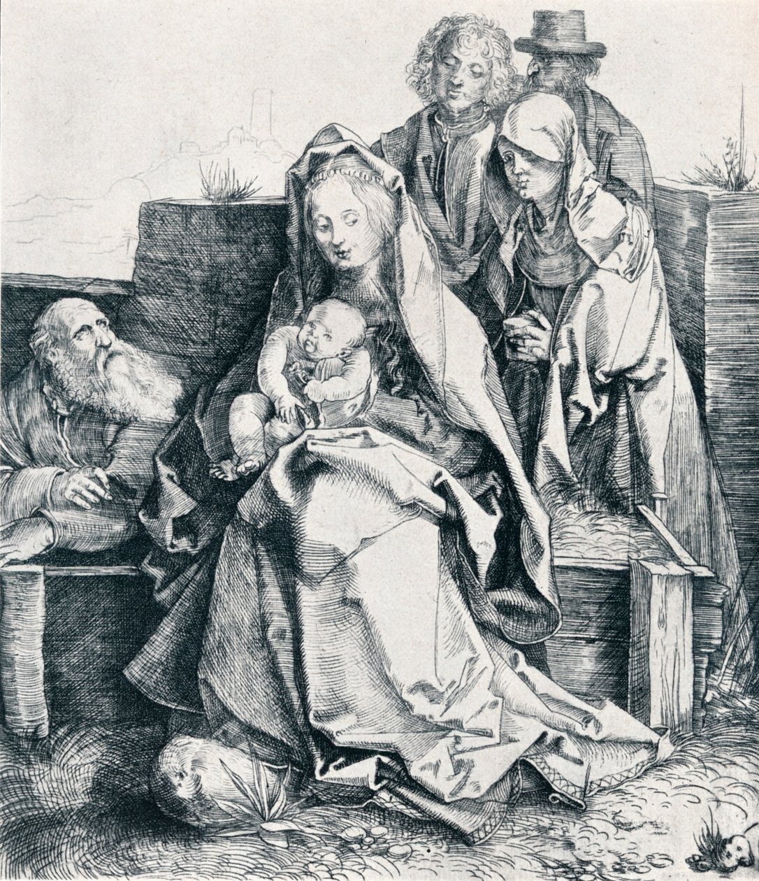 La Sacra Famiglia con San Giovanni, la Maddalena e Nicodemo, 1512, 1906 da Albrecht Dürer
