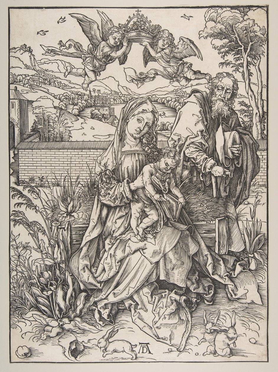 La Sacra Famiglia con tre lepri da Albrecht Dürer