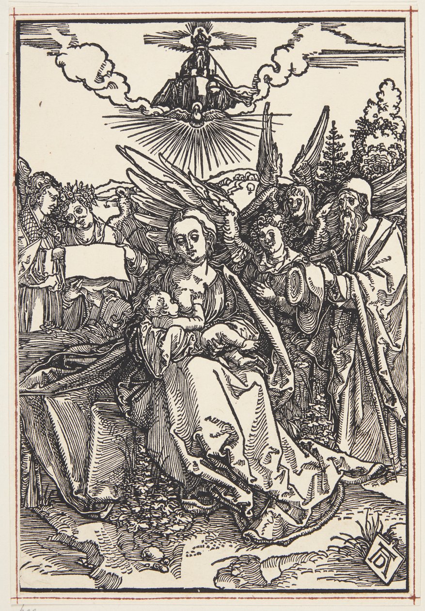 La Sacra Famiglia con cinque angeli da Albrecht Dürer