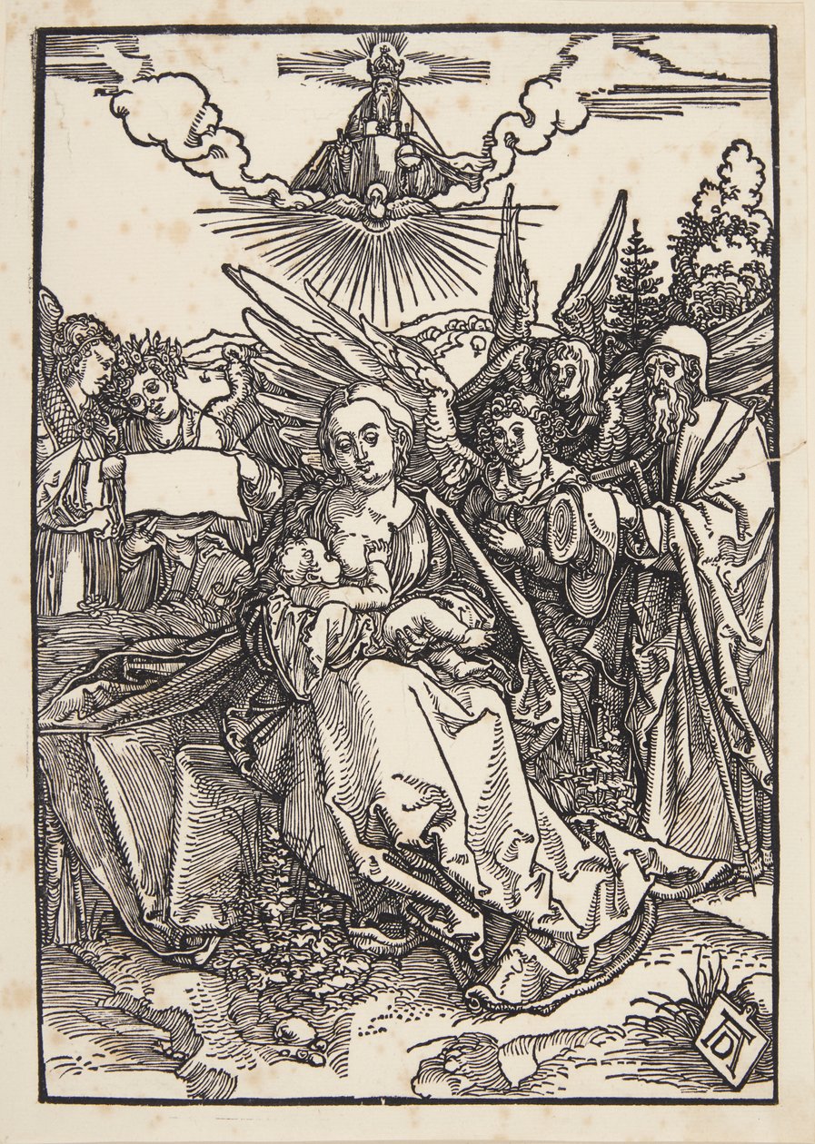 La Sacra Famiglia con cinque angeli da Albrecht Dürer