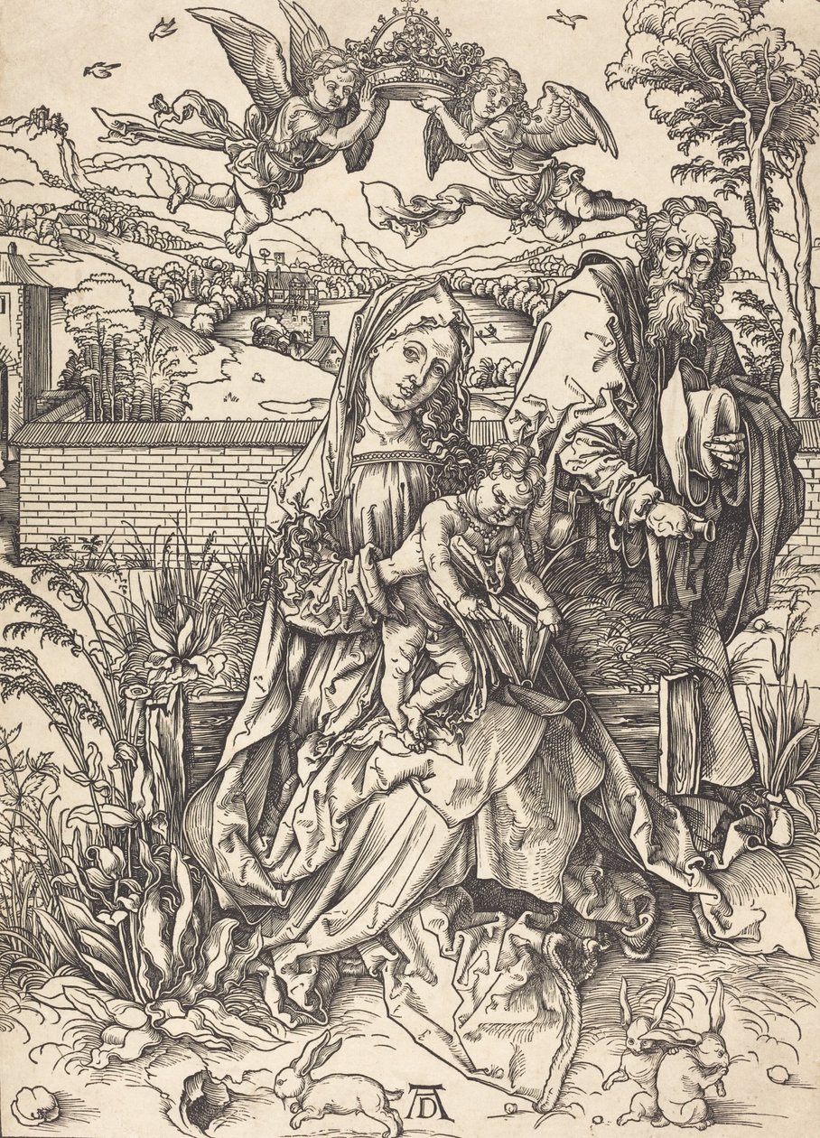 La Sacra Famiglia con le tre lepri, c. 1497-1498 da Albrecht Dürer