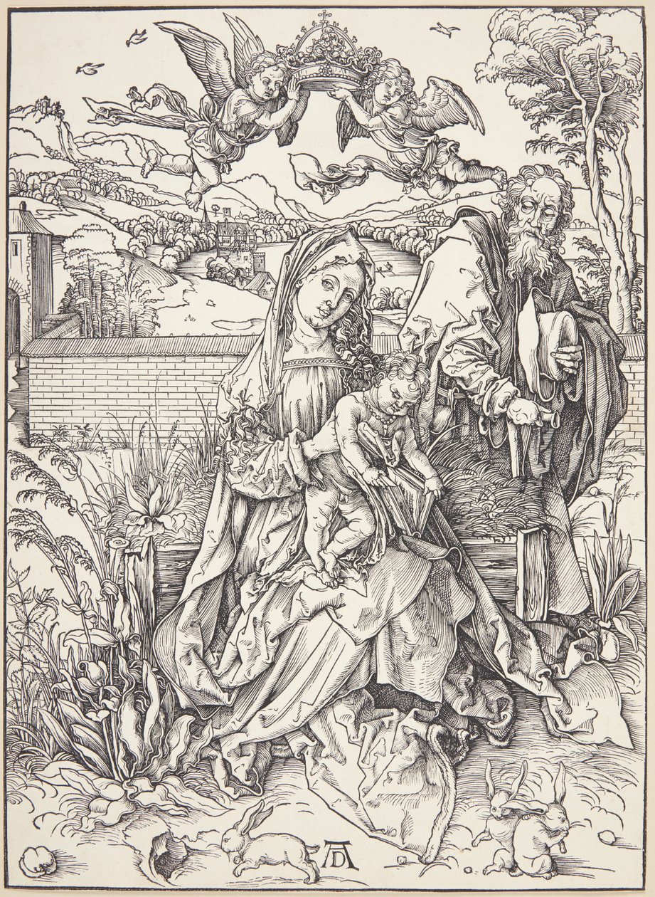 La Sacra Famiglia con tre lepri da Albrecht Dürer