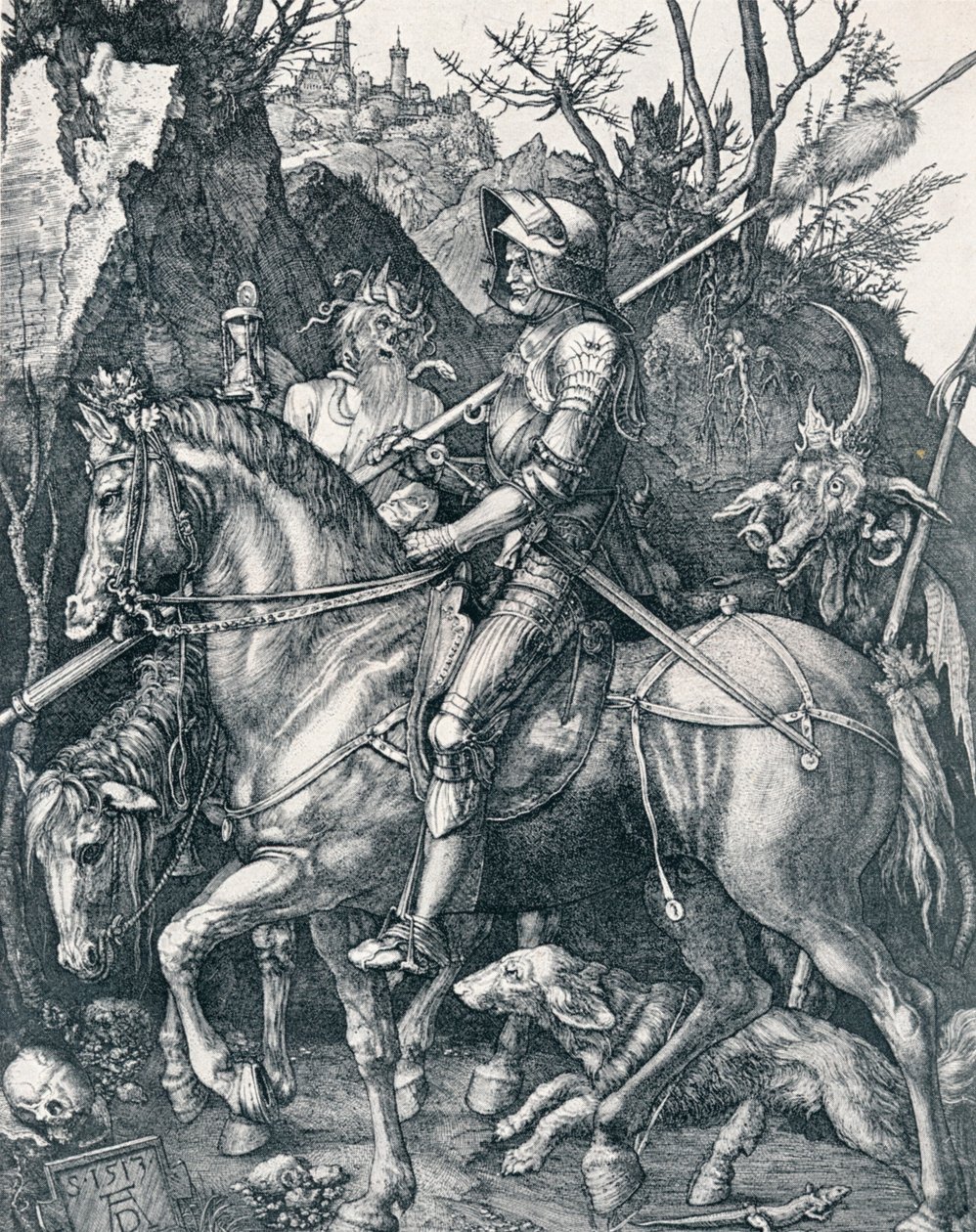 Il Cavaliere, la Morte e il Diavolo, 1513 da Albrecht Dürer