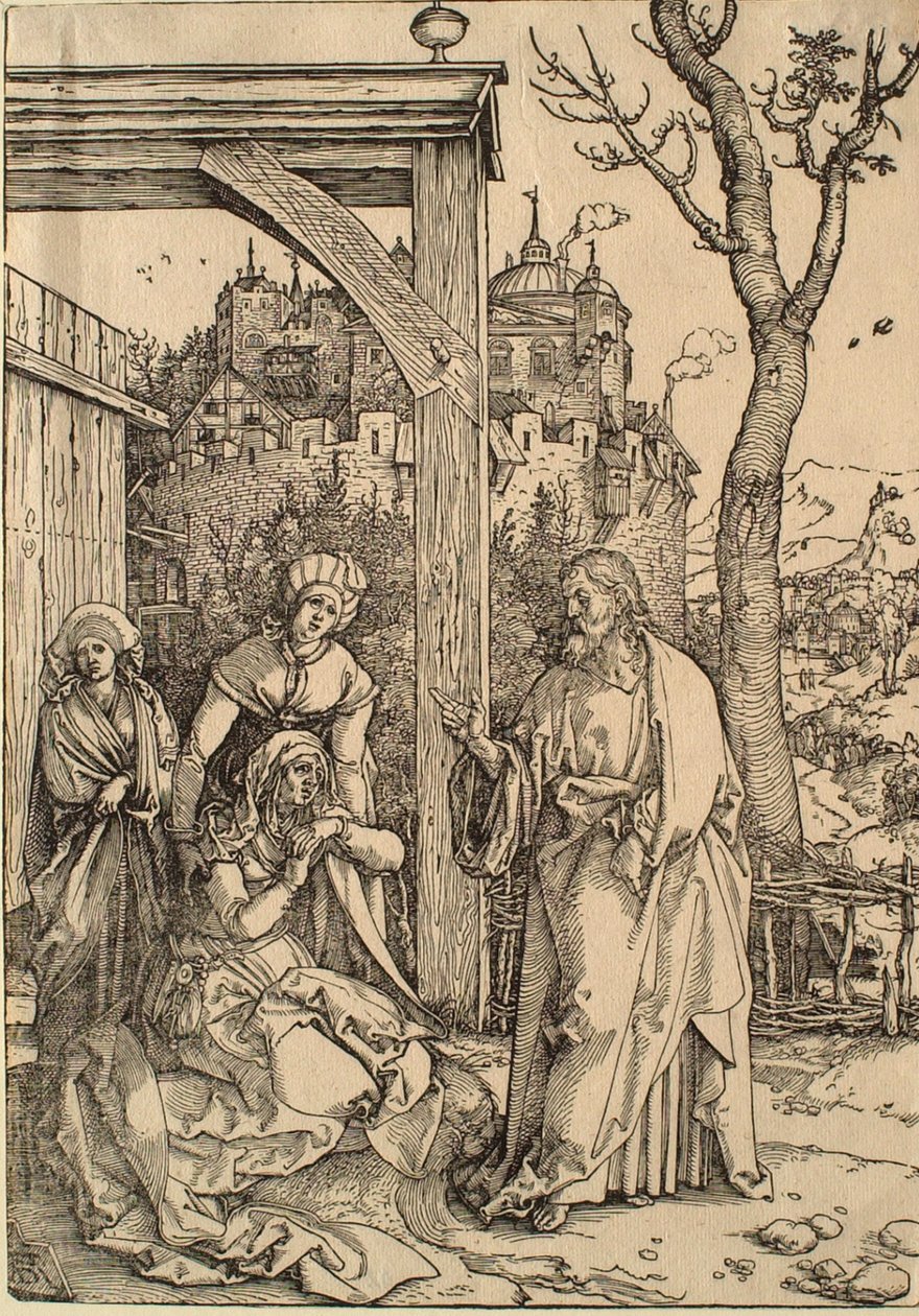 La vita della Vergine: Cristo prende congedo da sua madre da Albrecht Dürer