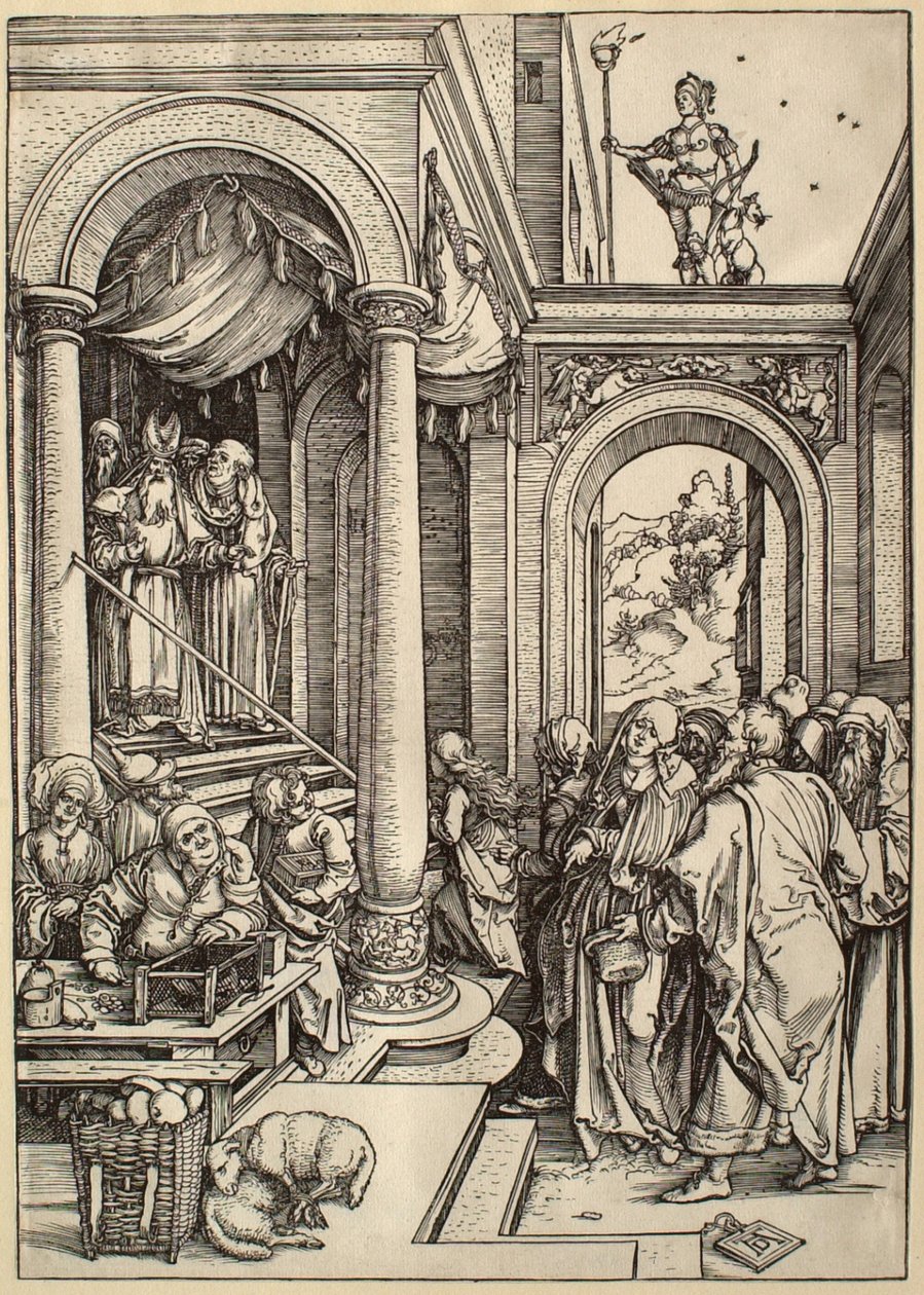 La vita della Vergine: La presentazione della Vergine al Tempio da Albrecht Dürer