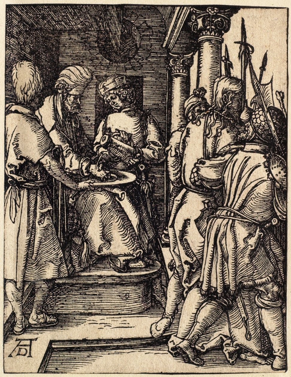 La Piccola Passione: Pilato che si lava le mani da Albrecht Dürer
