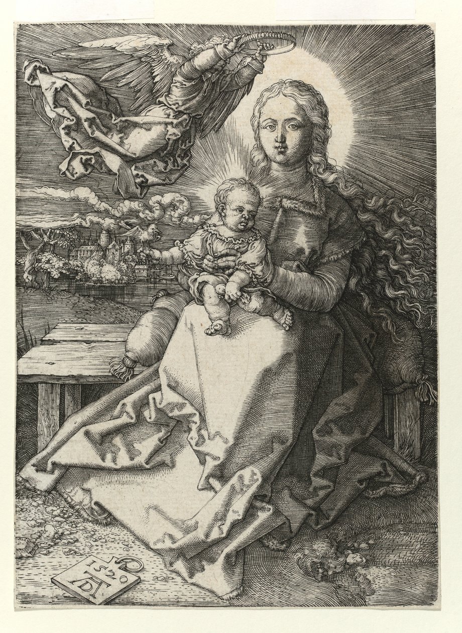 La Madonna incoronata da un angelo, 1520 da Albrecht Dürer