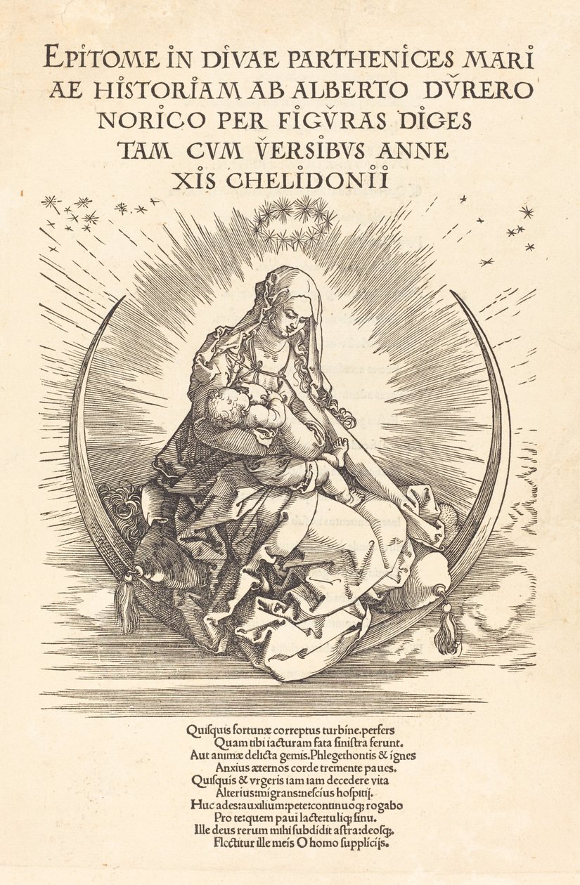 La Madonna sulla mezzaluna, 1510-1511 da Albrecht Dürer