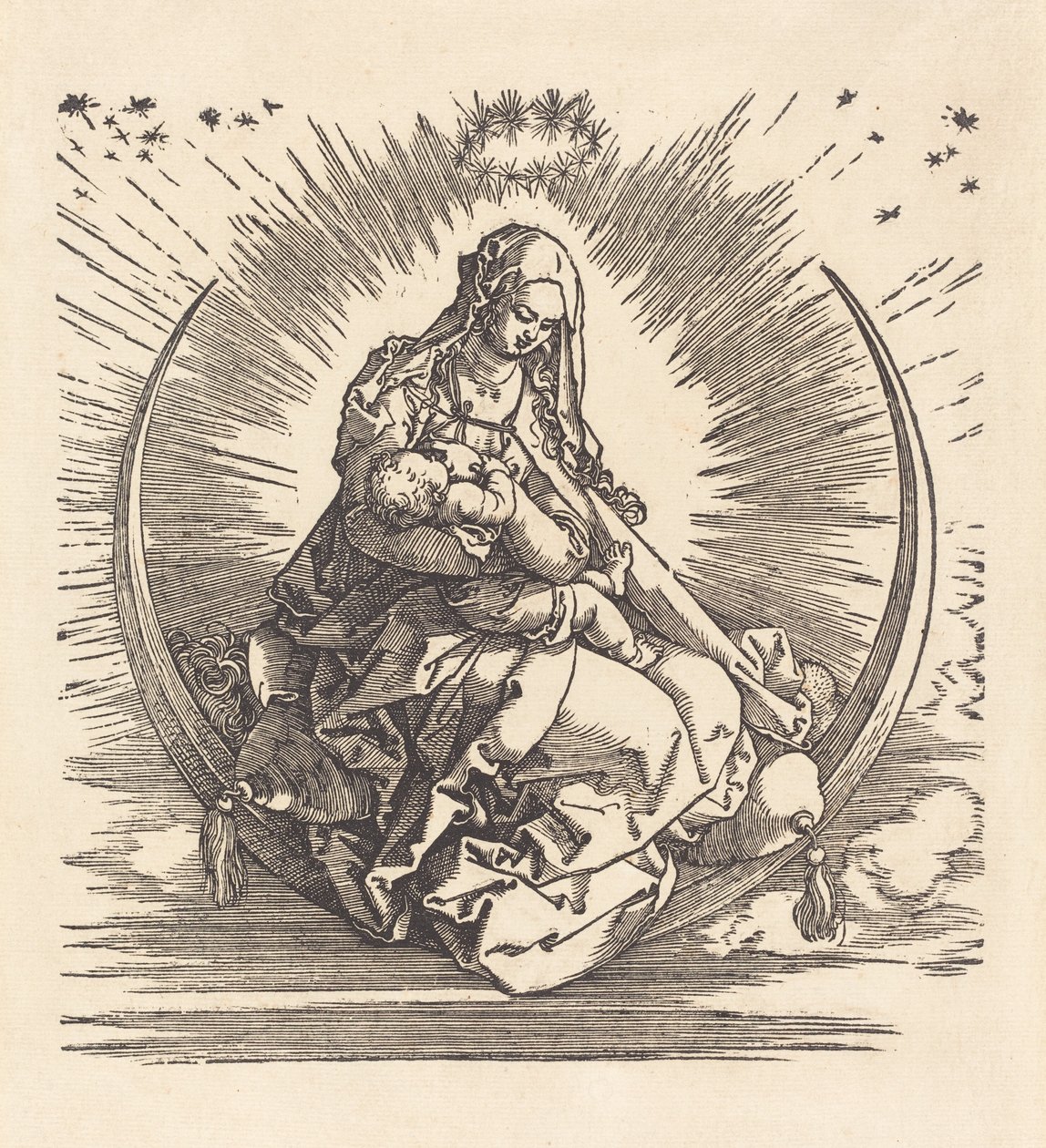La Madonna sulla mezzaluna, 1510-1511 da Albrecht Dürer
