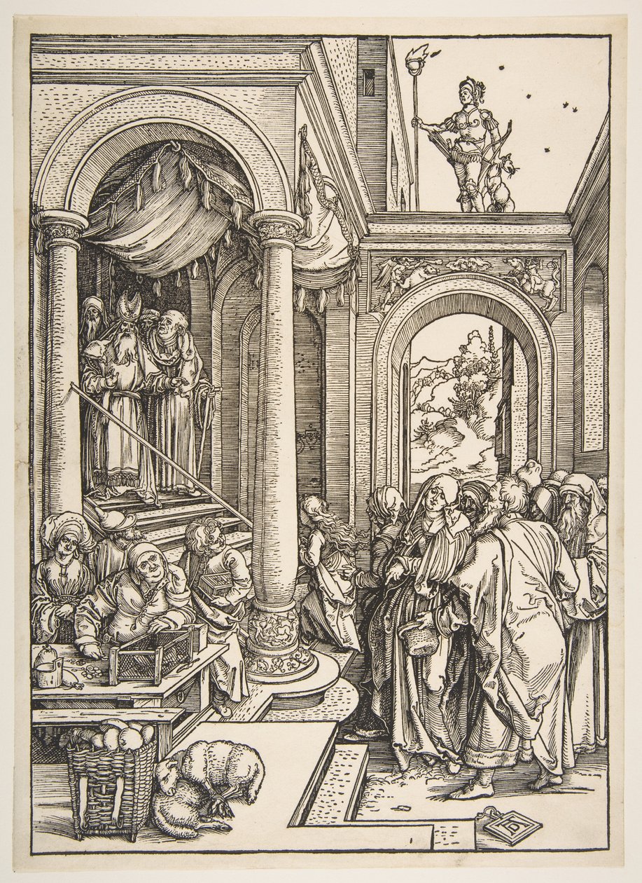 La Presentazione della Vergine al Tempio, tratta da “La vita della Vergine” da Albrecht Dürer