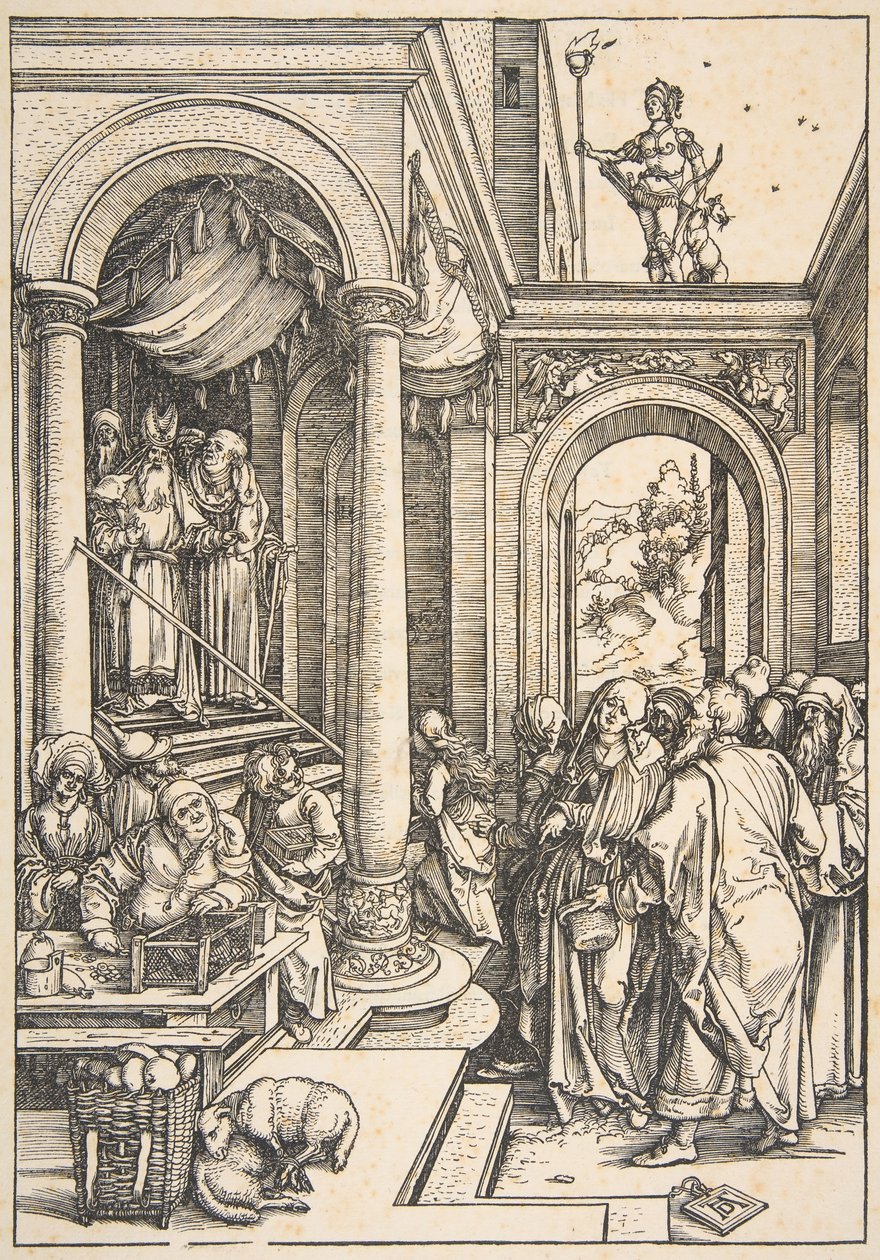 La presentazione della Vergine al Tempio, dalla Vita della Vergine, ca. 1503 da Albrecht Dürer