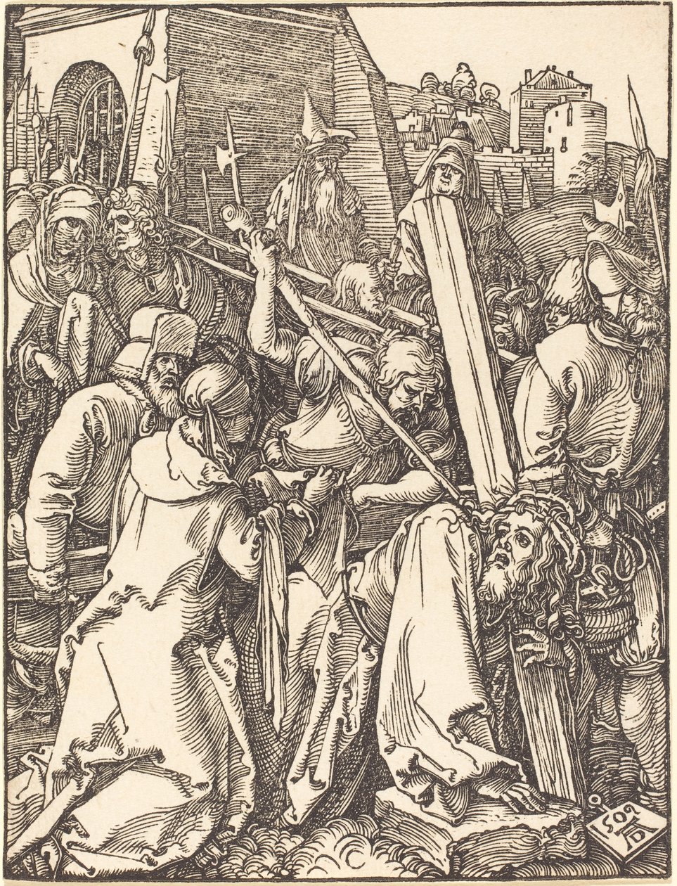 La piccola passione:  Cristo che porta la croce da Albrecht Dürer