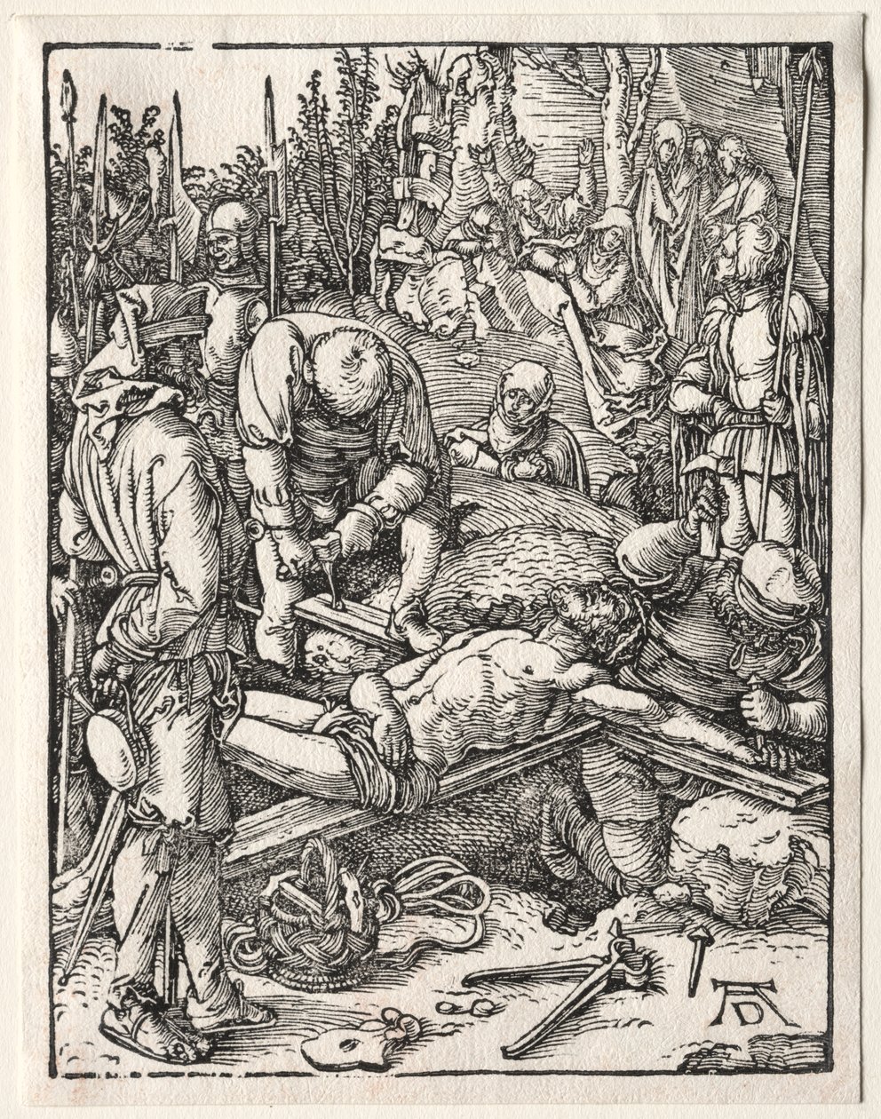 La Piccola Passione: Cristo inchiodato alla croce da Albrecht Dürer