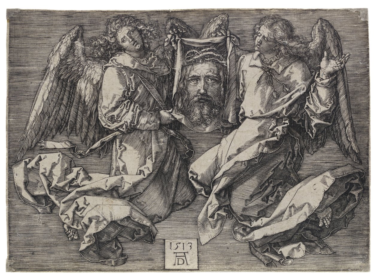 Il sudario, sorretto da due angeli da Albrecht Dürer