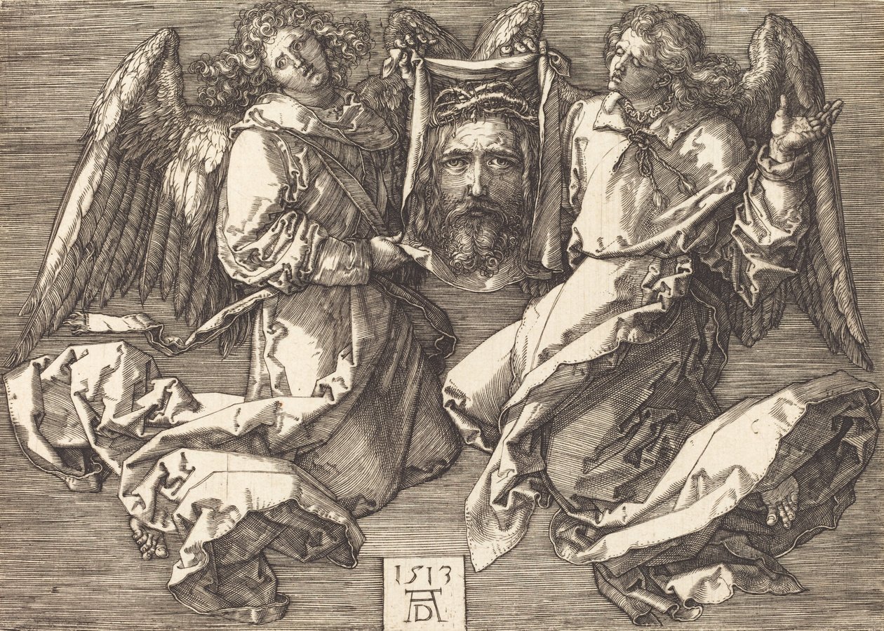 Il sudario tenuto da due angeli da Albrecht Dürer
