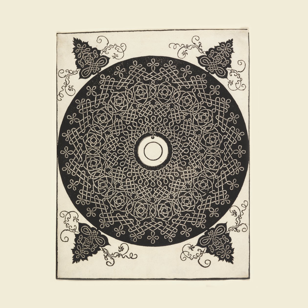 Il terzo nodo (Motivo a intreccio con medaglione bianco) da Albrecht Dürer