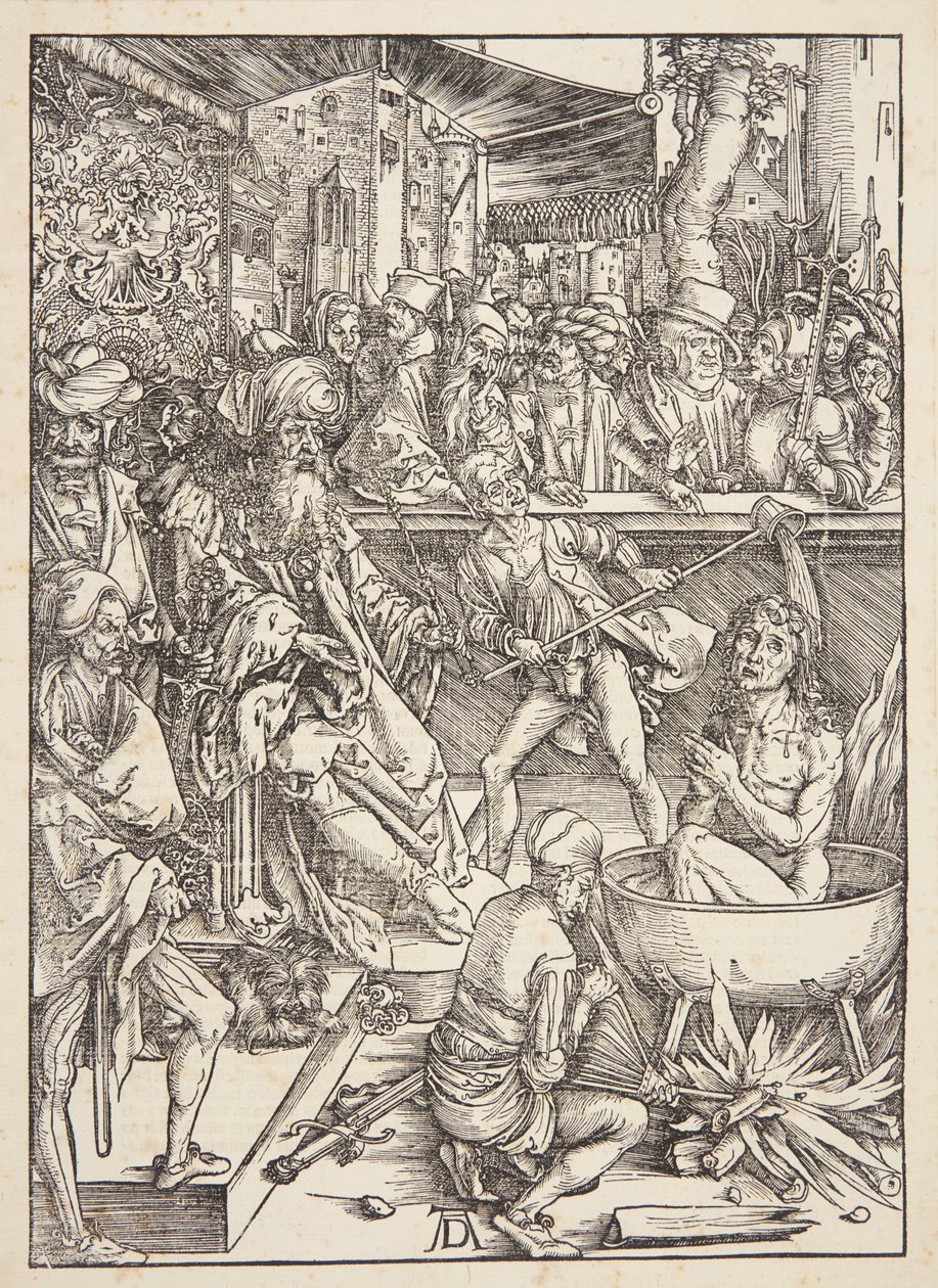 La tortura di San Giovanni Evangelista da Albrecht Dürer