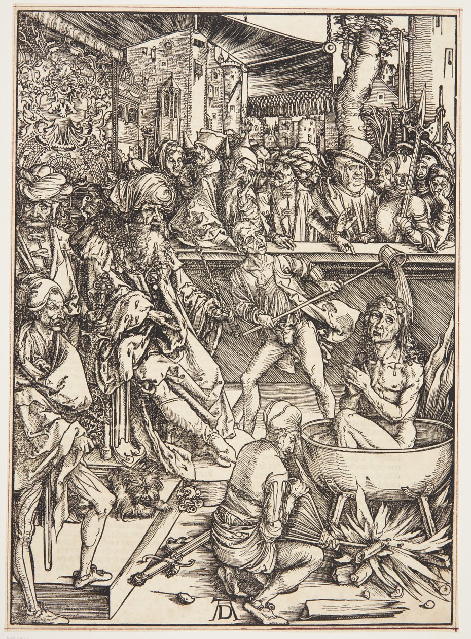 La tortura di San Giovanni Evangelista da Albrecht Dürer