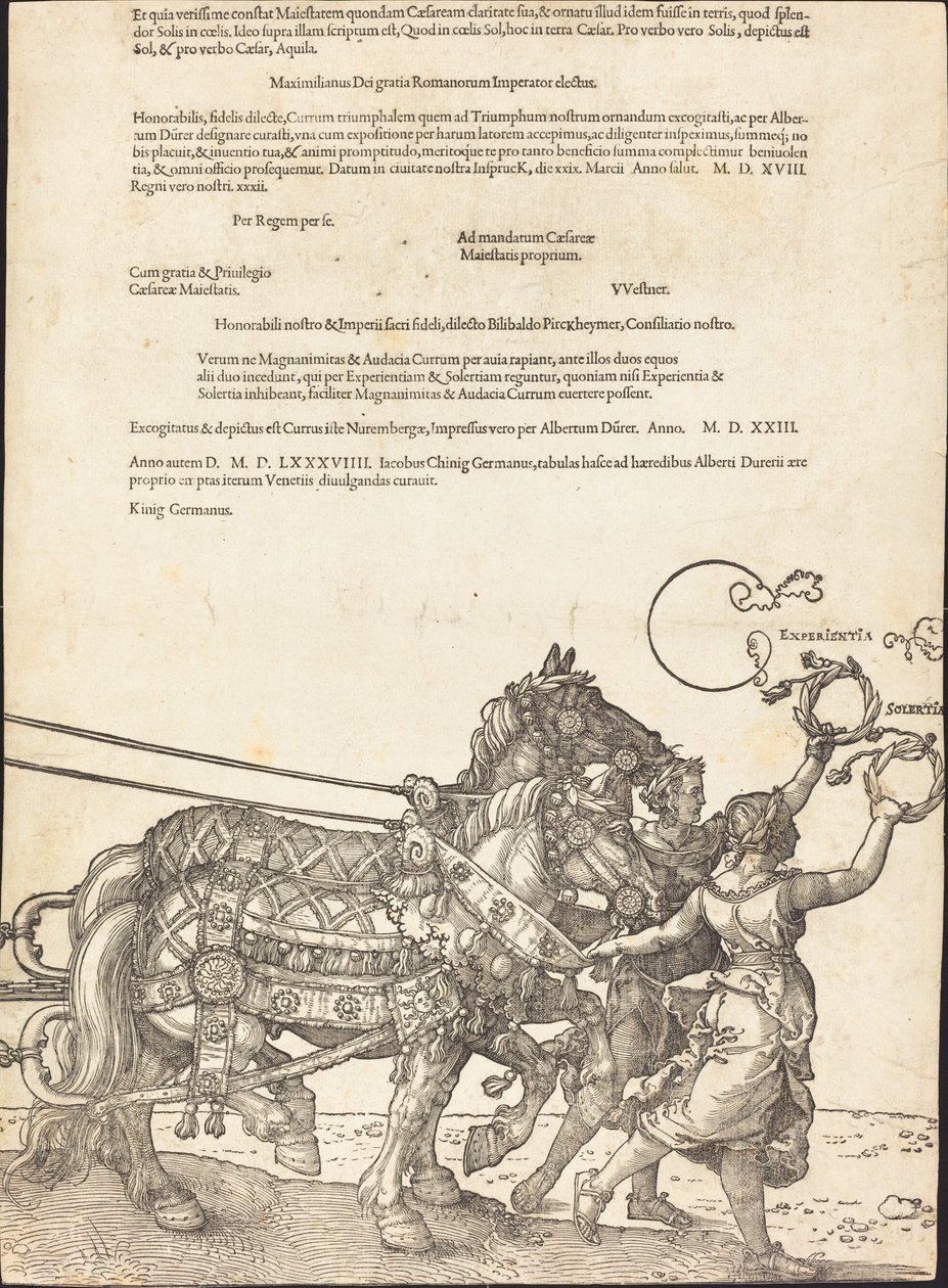 Il carro trionfale di Massimiliano I (Il grande carro trionfale) [tavola 8 di 8] da Albrecht Dürer