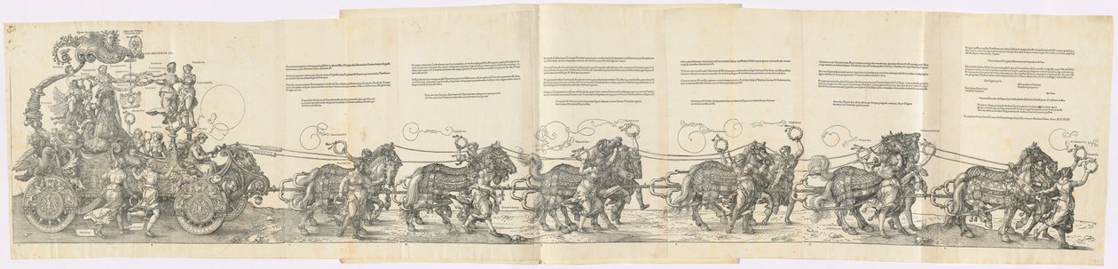Il carro trionfale di Massimiliano I, 1523 edizione latina da Albrecht Dürer