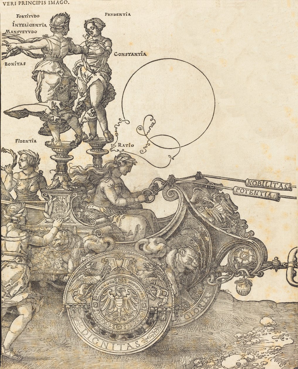 Il carro trionfale di Massimiliano I Il grande carro trionfale [tavola 2 di 8], 1523 edizione latina da Albrecht Dürer