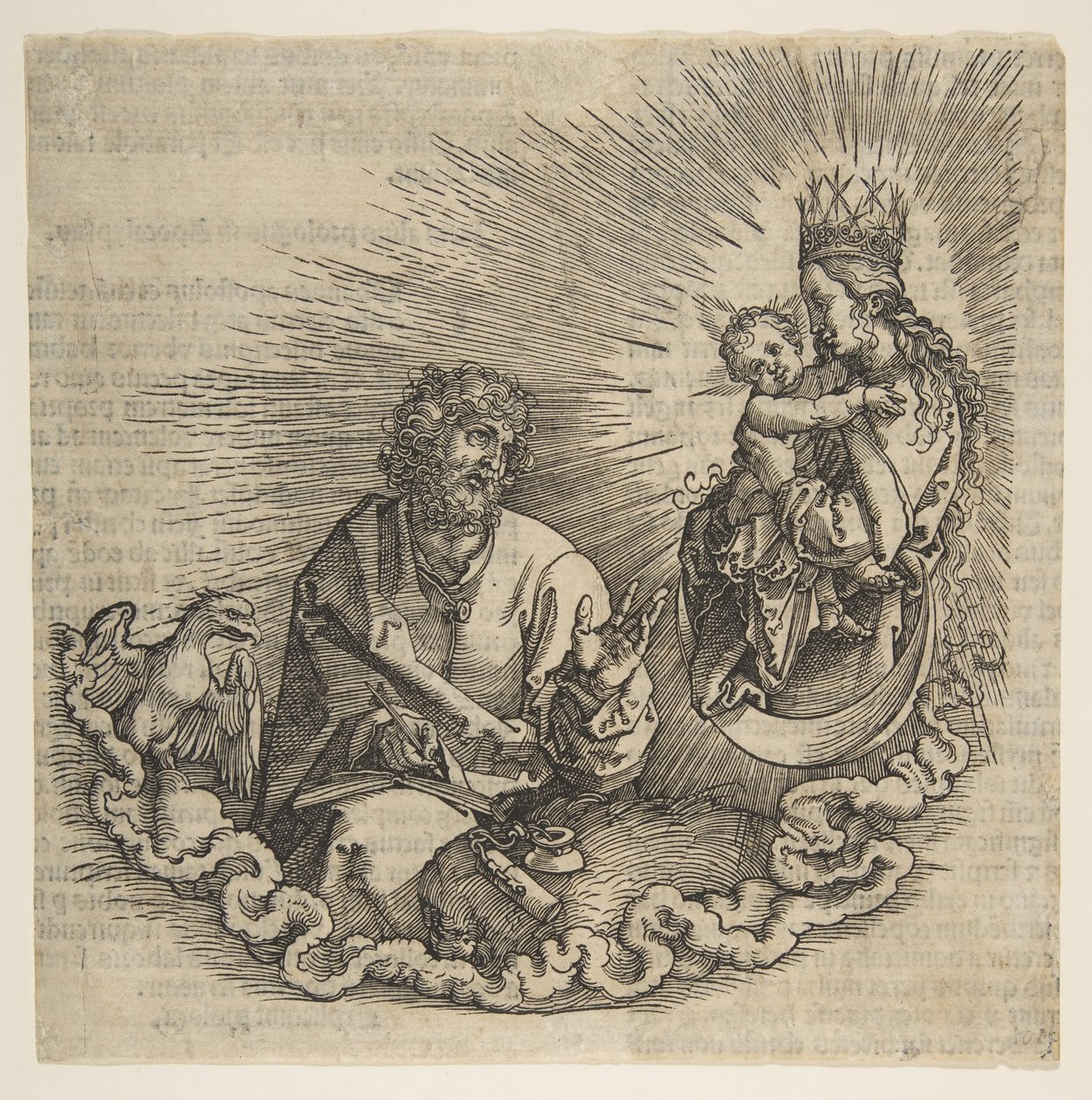 La Vergine appare a San Giovanni, Frontespizio dell