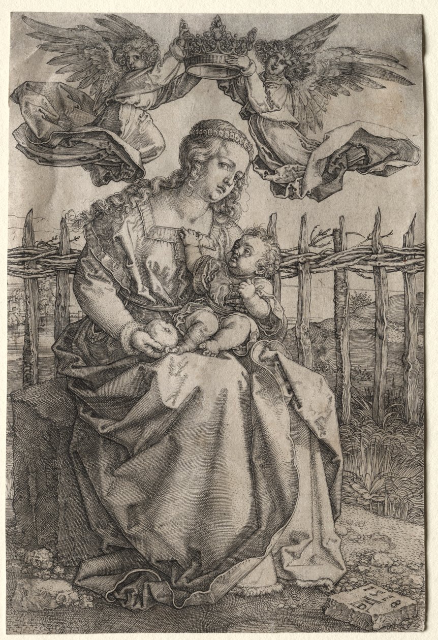 La Vergine incoronata da due angeli da Albrecht Dürer