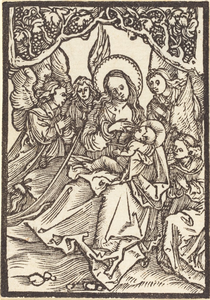 La Vergine che allatta il Bambino con quattro angeli da Albrecht Dürer