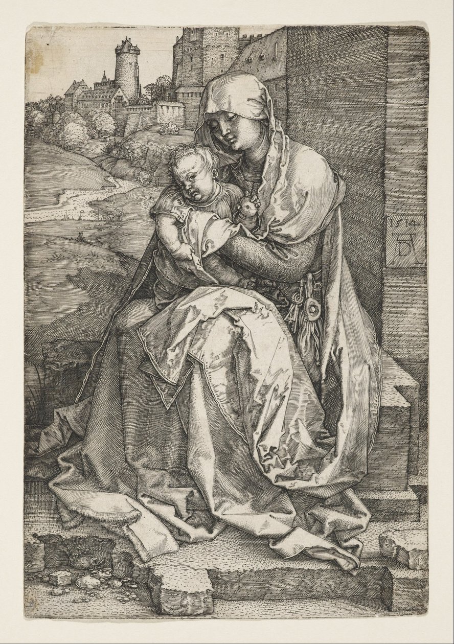 La Vergine seduta presso un muro da Albrecht Dürer