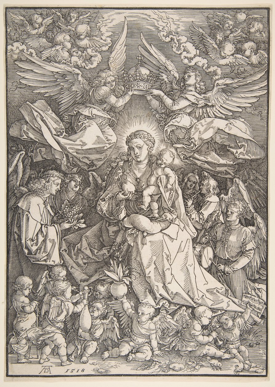 La Vergine circondata da numerosi angeli da Albrecht Dürer