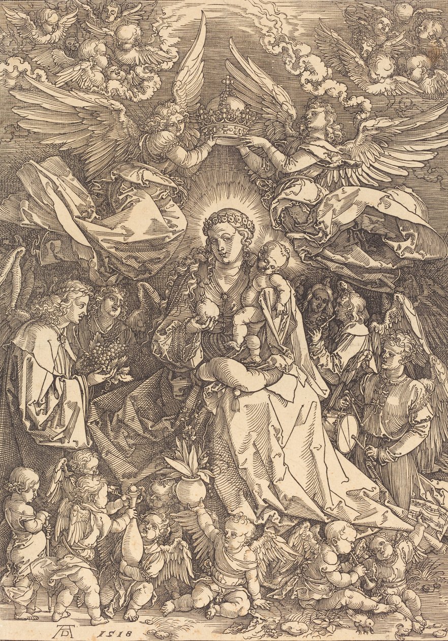 La Vergine circondata da molti angeli da Albrecht Dürer