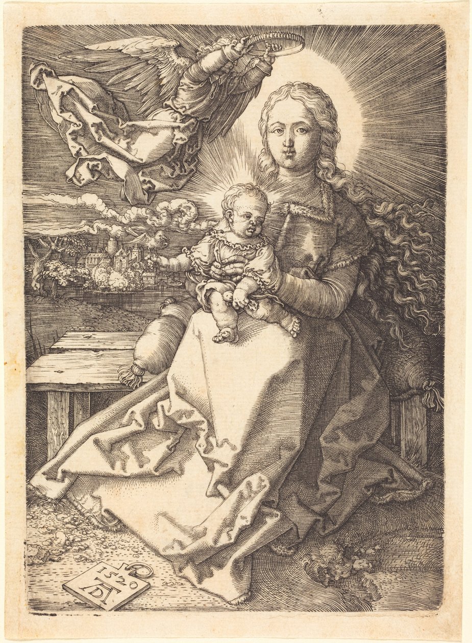 La Vergine con il Bambino incoronata da un angelo da Albrecht Dürer