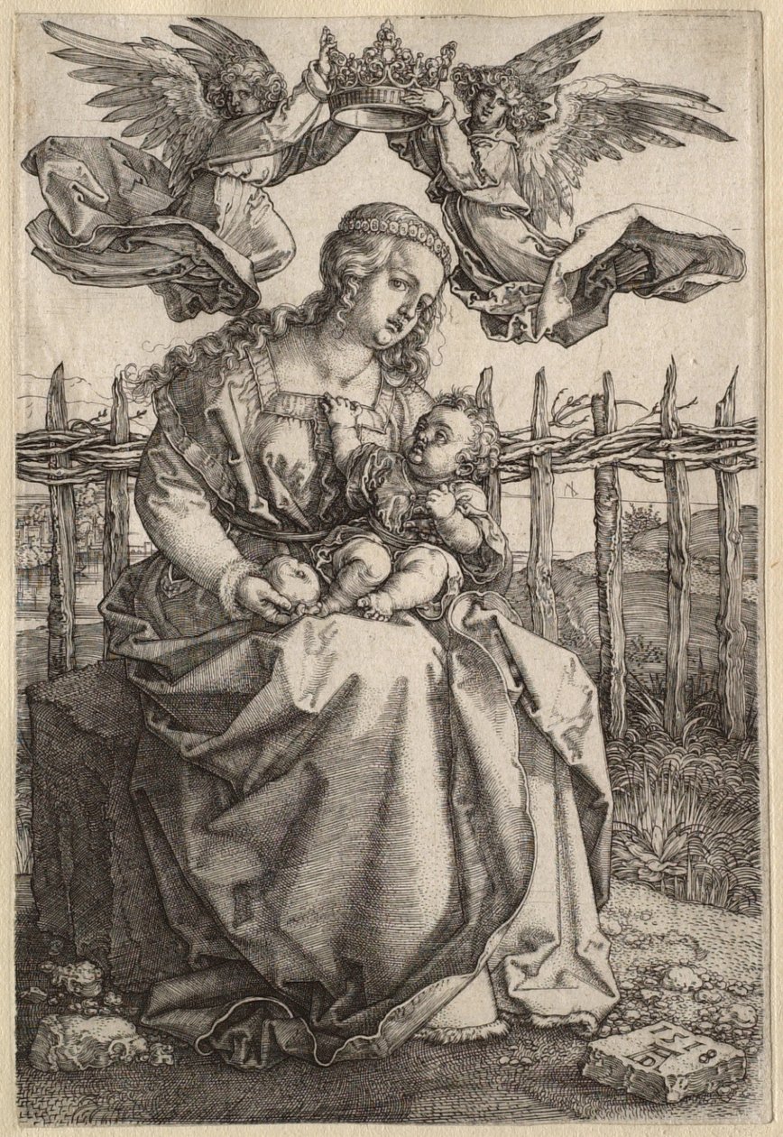 La Vergine con il Bambino incoronata da due angeli da Albrecht Dürer