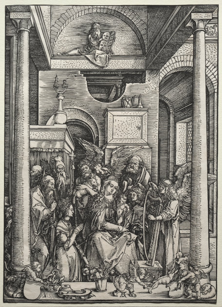 La Vergine e il Bambino circondati da Santi e Angeli da Albrecht Dürer