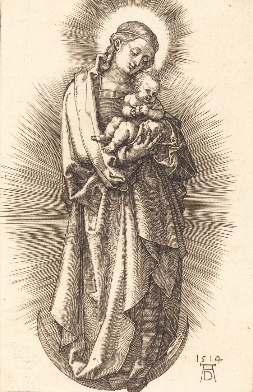La Vergine e il Bambino su una mezzaluna con un diadema, 1514 da Albrecht Dürer