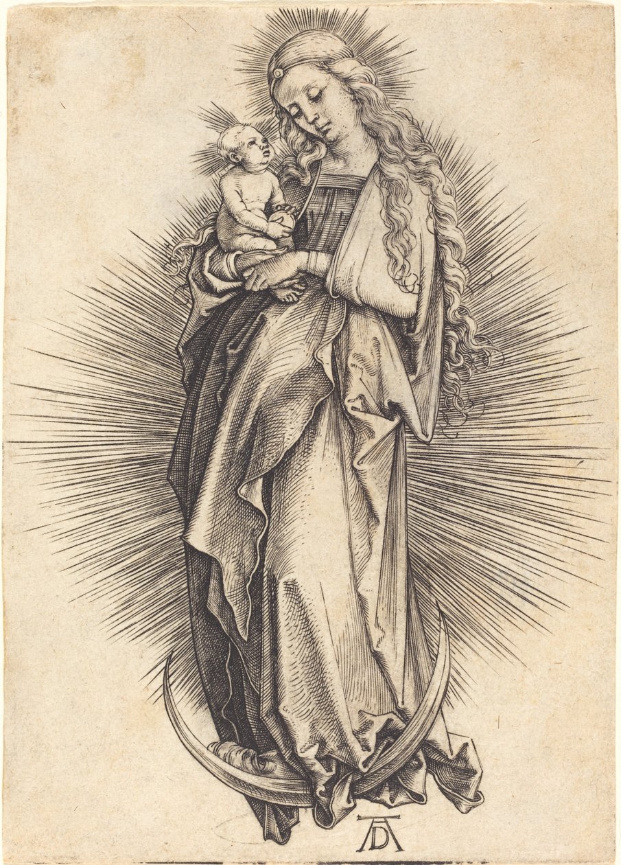 La Vergine sulla mezzaluna da Albrecht Dürer