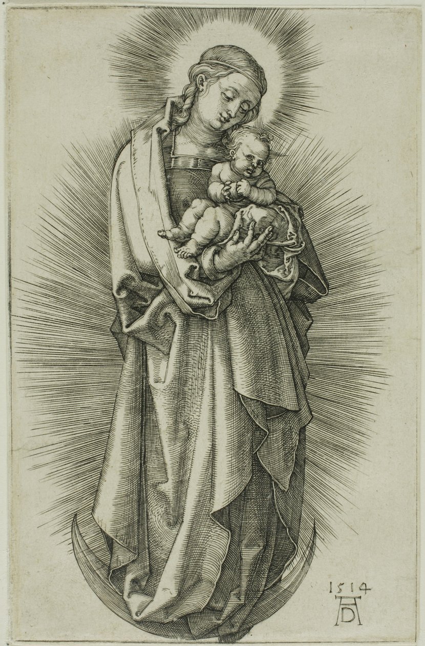 La Vergine sulla mezzaluna con diadema da Albrecht Dürer